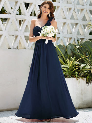 EVER-PRETTY One Shoulder Ruched Bodice Prom Dress