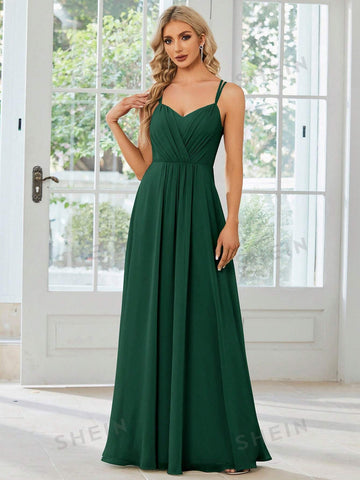 EVER-PRETTY Ruched Bust Chiffon Bridesmaid Dress