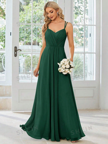 EVER-PRETTY Ruched Bust Chiffon Bridesmaid Dress