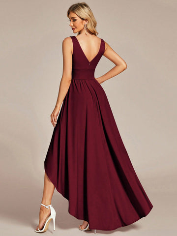 EVER-PRETTY Solid High Low Hem Dress