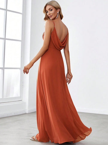 EVER-PRETTY Solid Maxi Chiffon Bridesmaid Dress