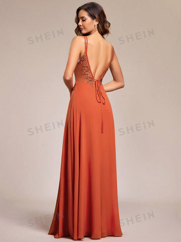 EVER-PRETTY Solid Maxi Chiffon Bridesmaid Dress