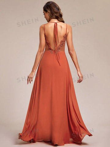 EVER-PRETTY Solid Maxi Chiffon Bridesmaid Dress