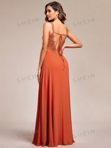 EVER-PRETTY Solid Maxi Chiffon Bridesmaid Dress