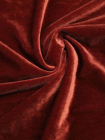 EVER-PRETTY Surplice Neck Flutter Sleeve Velvet Prom Dress