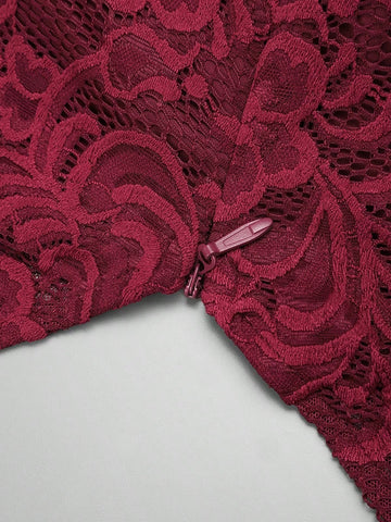 EVER-PRETTY V-back Lace Bodice Chiffon Bridesmaid Dress