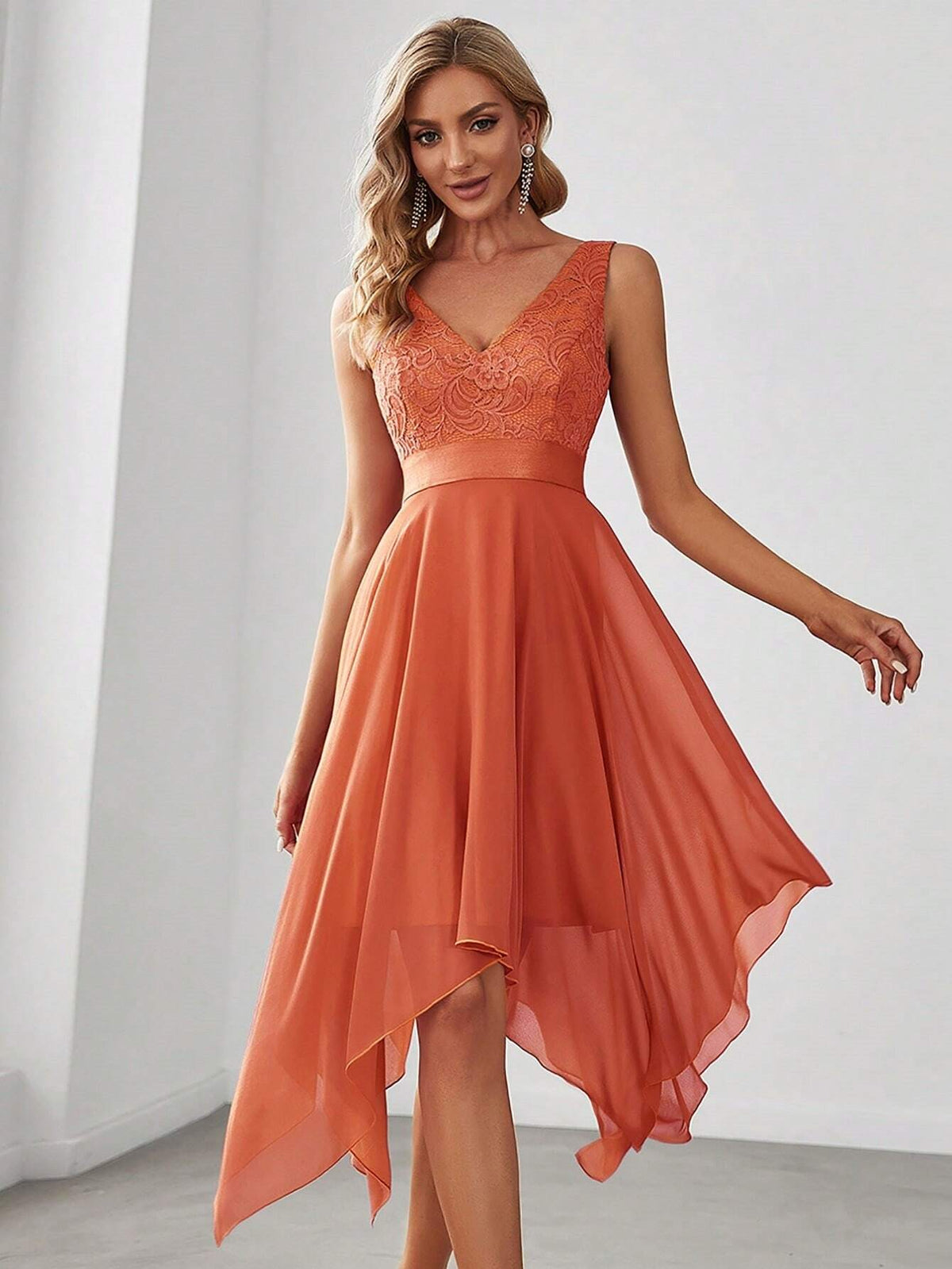 EVER-PRETTY Women's Sleeveless Double V-Neck Evening Dress
