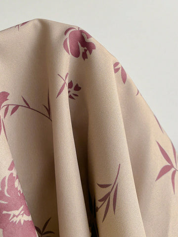 Elamini Vintage Floral Print Tie Front Low Waist Sexy A-Line Ruffled Hem Skirt