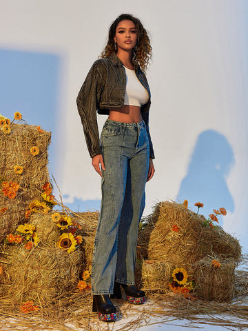 Eleanore Wave Denim Pants