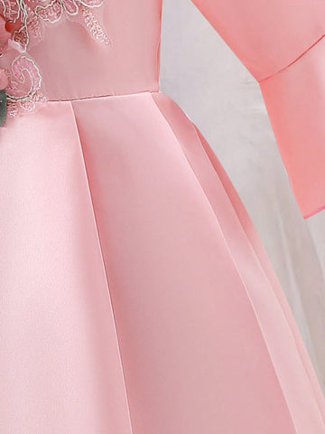Elegant And Gorgeous Bell Sleeve Party Dress For Little Girls