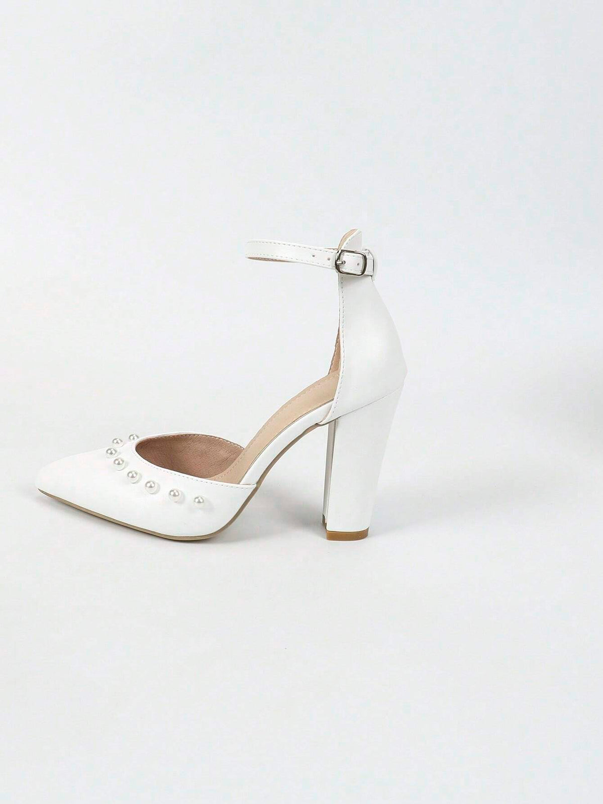 Elegant High Heel Shoes For Women, Spring & Summer, Medium Heel, Pointed Toe, Thick Heel, Buckle Strap,