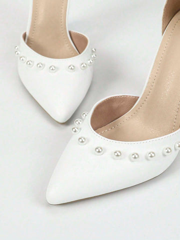 Elegant High Heel Shoes For Women, Spring & Summer, Medium Heel, Pointed Toe, Thick Heel, Buckle Strap,