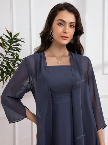 Elegant Mid-Length 2-Piece Mother Of The Bride Dress,Wedding Event Dress