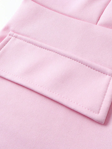 Elegant Sexy Solid Color Pocket Decor Fitted Bodycon Dress