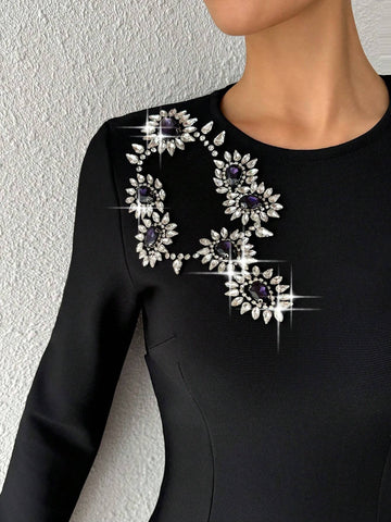 Elegant Sophisticated Cocktail Party Evening Gown