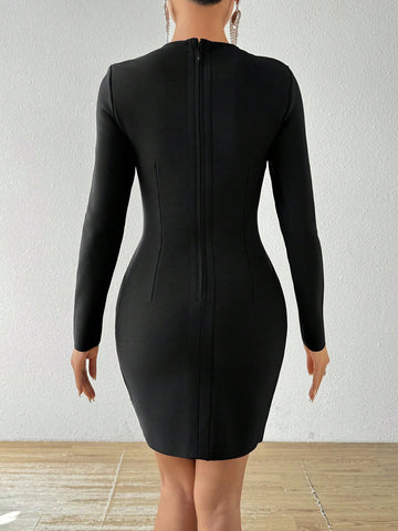 Elegant Sophisticated Cocktail Party Evening Gown