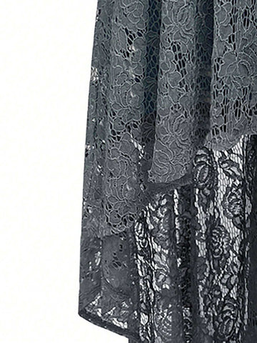 Elegant & Sexy V-Neck Sleeveless Lace Floral Evening Dress Bridesmaid Dress Prom Dress