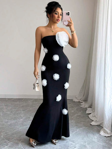 Elenzga Sexy Fashion Patchwork Design Party Dress For Women