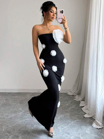 Elenzga Sexy Fashion Patchwork Design Party Dress For Women