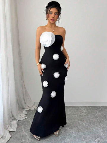 Elenzga Sexy Fashion Patchwork Design Party Dress For Women