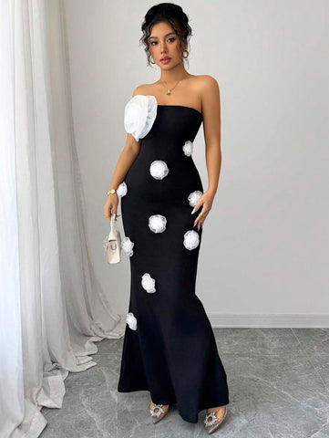 Elenzga Sexy Fashion Patchwork Design Party Dress For Women