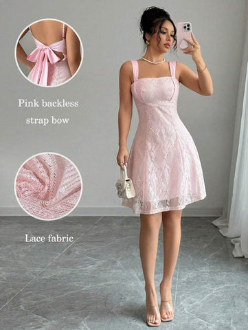 Elenzga Strapless Empire Waist A-Line Elegant Romantic Women Dress