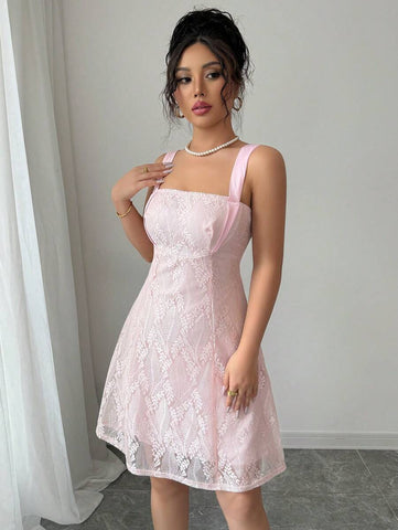Elenzga Strapless Empire Waist A-Line Elegant Romantic Women Dress