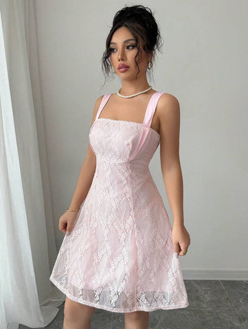 Elenzga Strapless Empire Waist A-Line Elegant Romantic Women Dress
