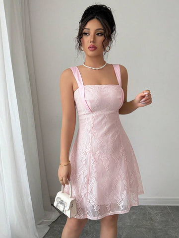 Elenzga Strapless Empire Waist A-Line Elegant Romantic Women Dress