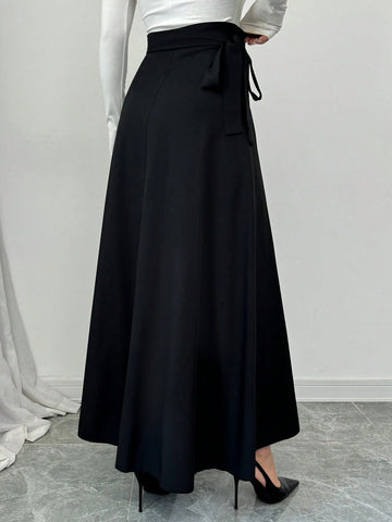 Elenzga Women's Long Casual Simple & Fashionable Skirt, For Everyday Wear Maxi Women Outfit