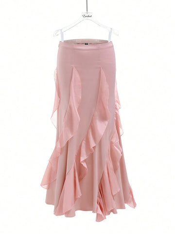 Enchnt Ruffle Trim Skirt