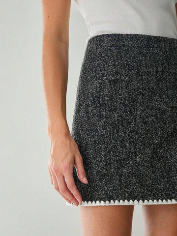 Enchnt Women's A-Hem With Contrasting Color Shell Trim Short Women Dresses,Fall Women And Winter Women