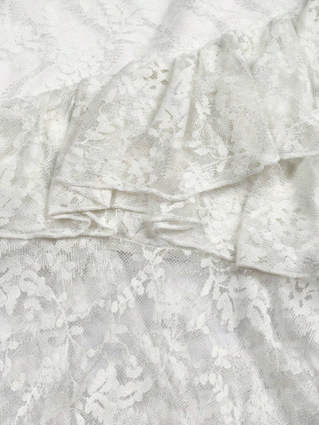 Enchnt Women's Asymmetrical Hem Lace Skirt