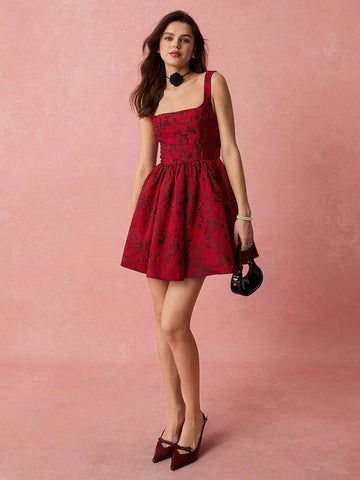 Enchnt Women's Sleeveless Pleated Simple Casual Short Elegant Dress