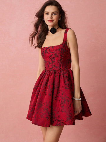 Enchnt Women's Sleeveless Pleated Simple Casual Short Elegant Dress