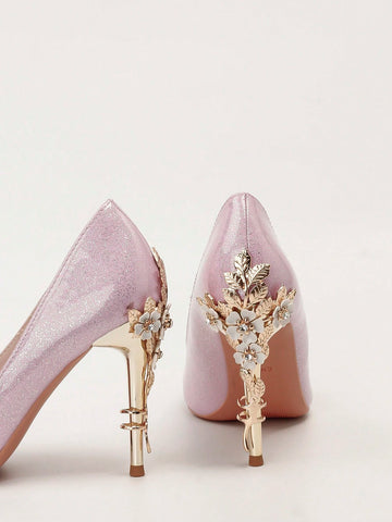 Women Waterproof Platform One-Strap Thick Heel Pumps, Super High Heels