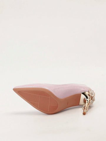 Women Waterproof Platform One-Strap Thick Heel Pumps, Super High Heels