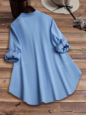 Fashionable Dandelion Print Long Sleeve Shirt