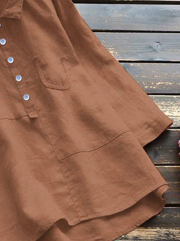 European And American New Solid Color Blouse Shirt For Women