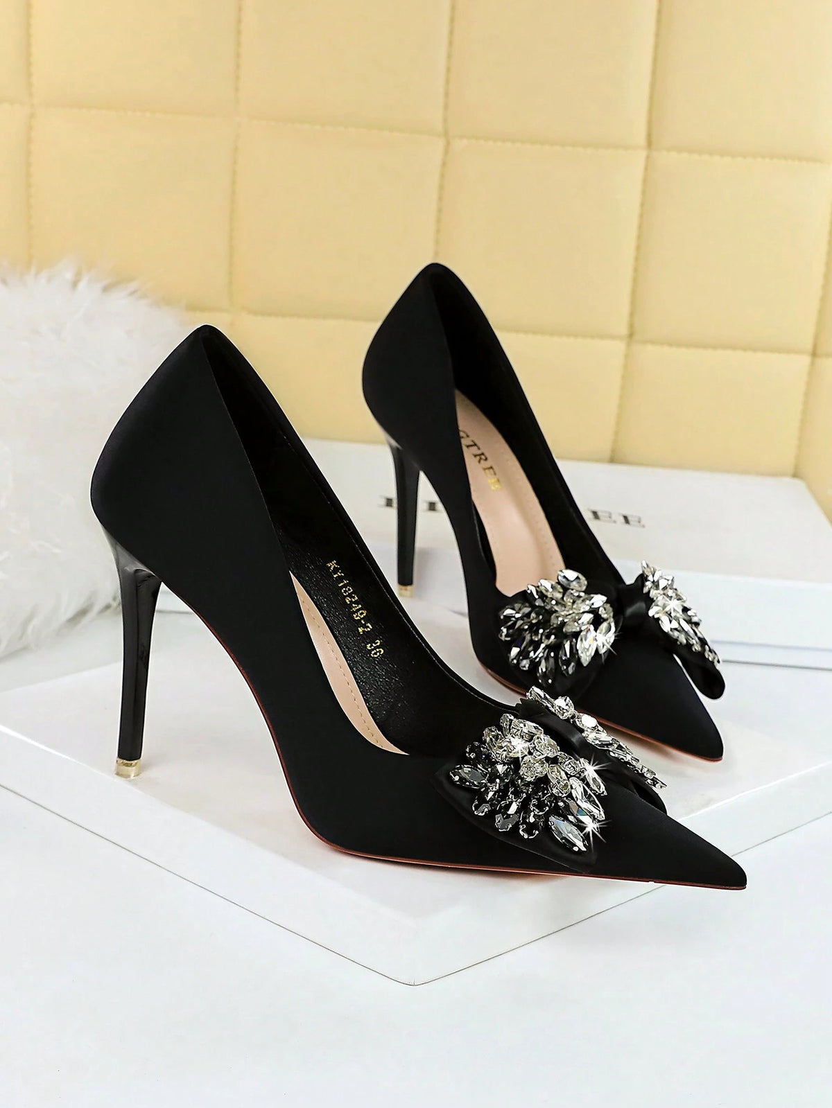 European And American Style Party High Heels For Women With Ultra High Thin Heels, Shallow Mouth