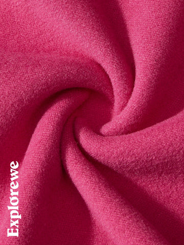 Explorewe Young Girl Colorblock Letter Print Round Neck Raglan Sleeve Casual T-Shirt, Autumn