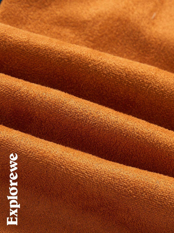 Explorewe Young Girl Trendy Casual Patchwork Color Jumpsuit, Suitable For Autumn