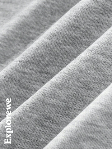 Young Girls Letter Graphic Long Sleeve Casual Hooded Sweatshirt Dress