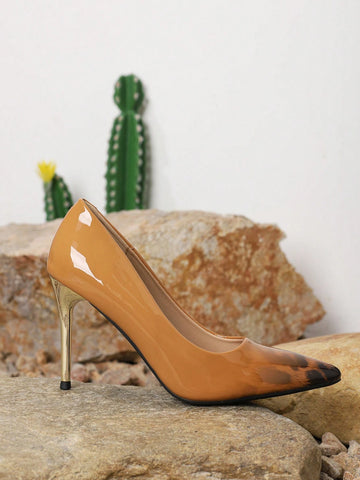 Elegant Sexy Leopard Pattern High Heels Pointed Toe Thin Stiletto Pumps For Women, New Spring/Fall 2024 Collection