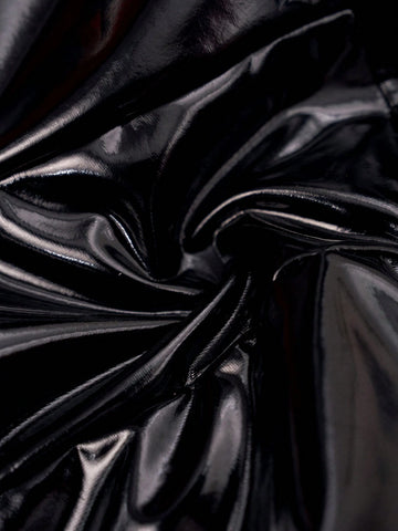 FASSION BY DANA Women's Stylish Sexy Hollow Out Pu Leather Bodysuit With Stretch