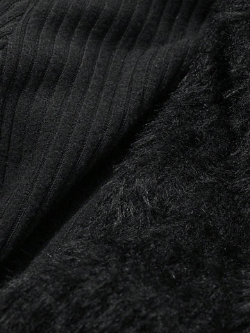 FRIFUL 2pcs Women's Solid Color Front Zipper Long Sleeve Top And Mini Skirt Casual Suit