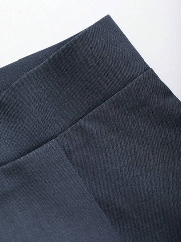 FRIFUL Elegant Women's Solid Color Pleated Skirt, Suitable For Commuting