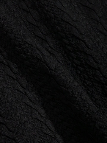 FRIFUL High Waist Solid A-line Skirt