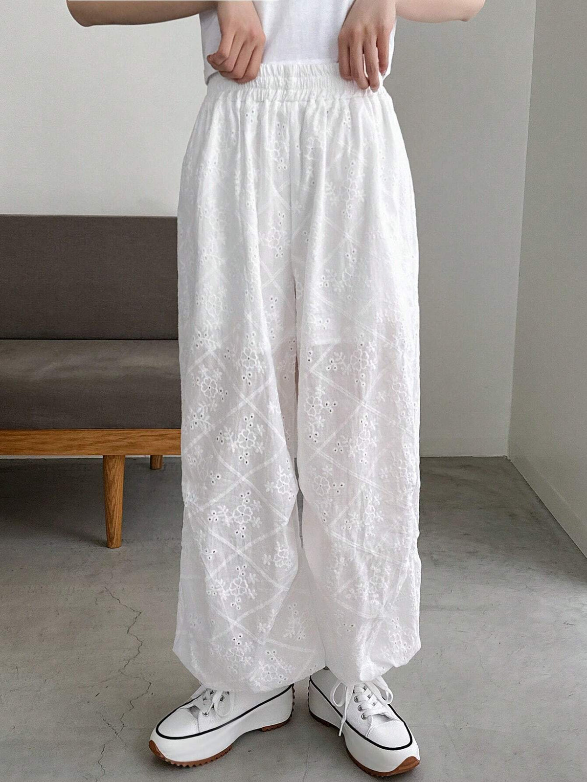 FRIFUL Ladies' Plain Simple Daily Long Pants