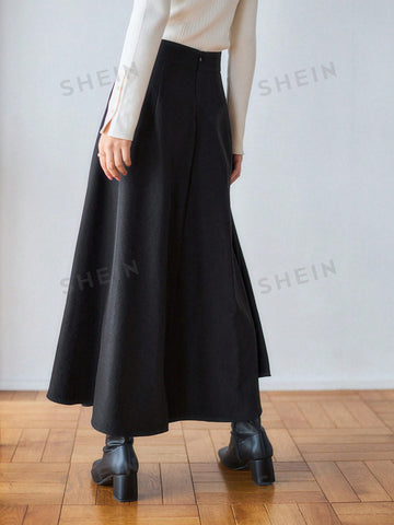 FRIFUL Solid A-line Skirt